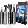 Kemei 4 In 1 Trimmer For Men Electric Nose And Ear Trimmer Rechargeable Trimmer For Hair Beard Nose And Ear Cleaner Grooming Set