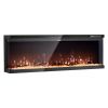 72 inch Electric Fireplace Three Sided Glass Wall Mounted Recessed 1500W