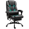 Vinsetto High Back Massage Office Chair with 6-Point Vibrating Pillow Lumbar Support Recliner Black