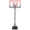 Basketball Hoop 5.73-10FT Height Adjustable Portable Basketball Goal for Indoor Outdoor Basketball Stand 44in Backboard with Wheels Red