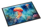Jellyfish Doormat Front Door Mat Indoor Outdoor Rugs for Entryway, Non Slip Washable Low Pile, 24H X 36W