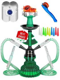 Green Hookah set with everything Hookah Set 2 Hose Hookah LilOne