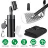 3 In 1 Golf Club Cleaning Kit Golf Club Cleaner Brush with 5Oz Water Bottle Retractable Clip Groove Sharpener Golf Towel Gift for Golfers