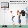 Portable Basketball Hoop, 7ft-8.5ft Height Adjustable Basketball System with Wheels & 32.3" Backboard for Youth Junior