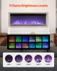 72 inch Electric Fireplace Three Sided Glass Wall Mounted Recessed 1500W