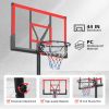 Basketball Hoop 5.73-10FT Height Adjustable Portable Basketball Goal for Indoor Outdoor Basketball Stand 44in Backboard with Wheels Red