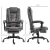Vinsetto Executive Office Chair Vibration Massage Gray with Reclining Backrest Adjustable Height