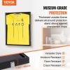 VEVOR Jersey Display Frame Case, 23.3 x 31.2 x 1.5 in, Large Lockable Sport Jersey Shadow Box with 98% UV Protection PC Glass and Hangers