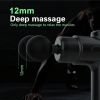 (ICR-Black)Massage Gun Deep Tissue Percussion Massager for Athletes,Handheld Body Back Muscle Massager Gun with 8 Massage Heads