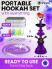 Purple Hookah set with everything Hookah Set 2 Hose Hookah LilOne
