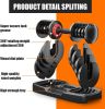 25LB 5 in 1 Single Adjustable Dumbbell Free Dumbbell Weight Adjust with Anti-Slip Metal Handle, Ideal for Full-Body Home Gym Workouts