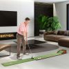 Golf Putting Mat Practice Training Aid with Auto Ball Return and 2/3 Hole Sizes
