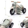 Qaba Ride On Motorcycle, 6V Ride on Bubble Car, 3 Wheeled Electric Motorcycle for Kids w/ LED Headlight, Music, Cream White