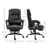 Vinsetto High Back Massage Office Chair with 6-Point Vibrating Pillow Lumbar Support Recliner Black