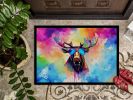 NEW Hippie Animal Moose Doormat Front Door Mat Indoor Outdoor Rugs for Entryway, Non Slip Washable Low Pile, 18H X 27W