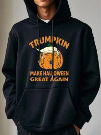 New European And American Printed Autumn And Winter Hooded Men's Hoodie (Option: S)