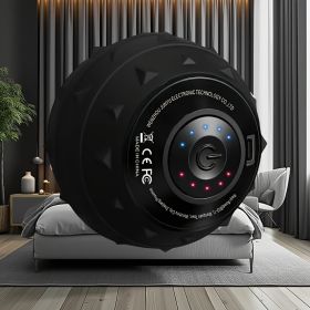 Rechargeable High Intensity Vibration Massage Ball for Muscle and Fitness, Electric Fascia Release for Neck, Back and Feet, USB Charging (Color: Black)