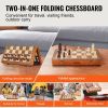 Portable Chess Checkers Game Set for Family Travel Gift